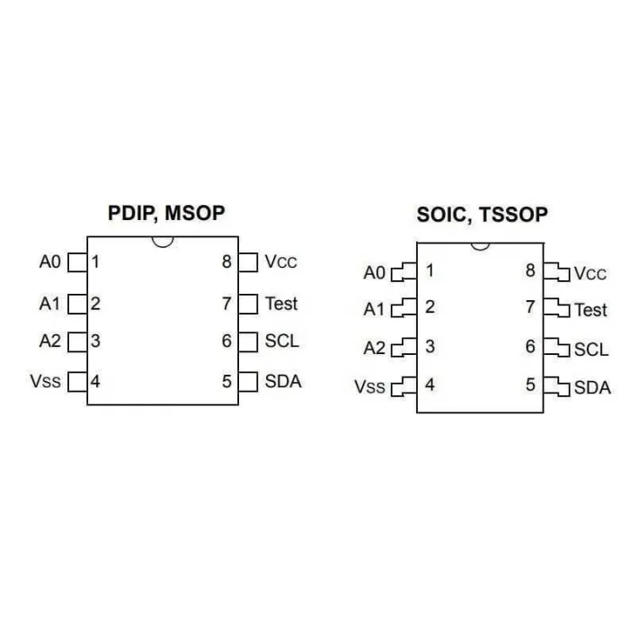 24C01 - DIP8 EEPROM Entegresi