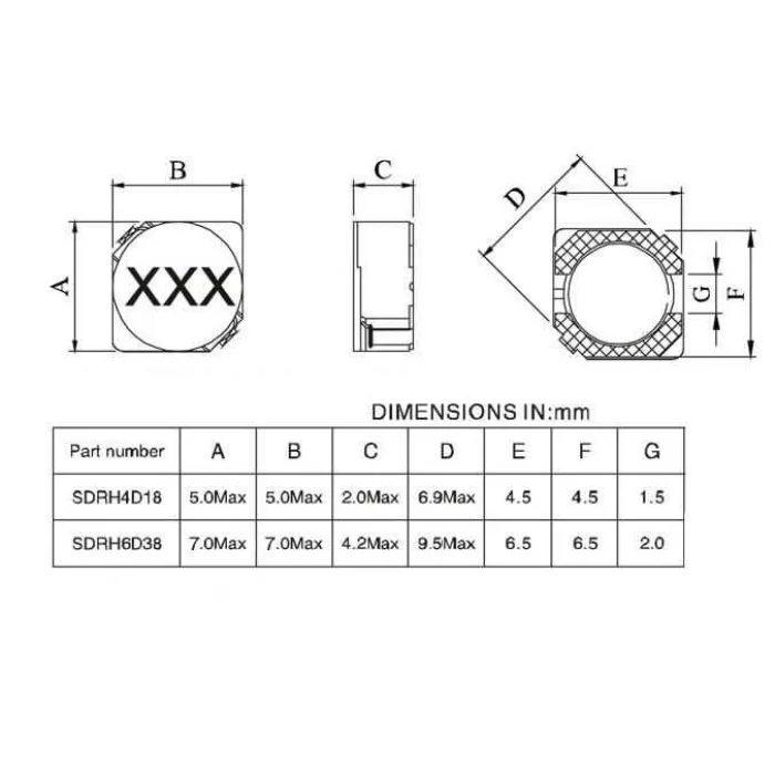 6D38 3.3UH SMD Bobin