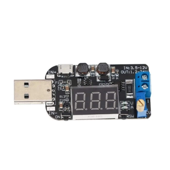 DC-DC USB Voltaj Regülatörü - 5V / 3.3V-24V Buck Boost