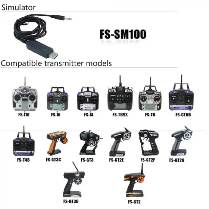 Flysky FS-SM100 USB Uçuş Simülatör Kablo Seti