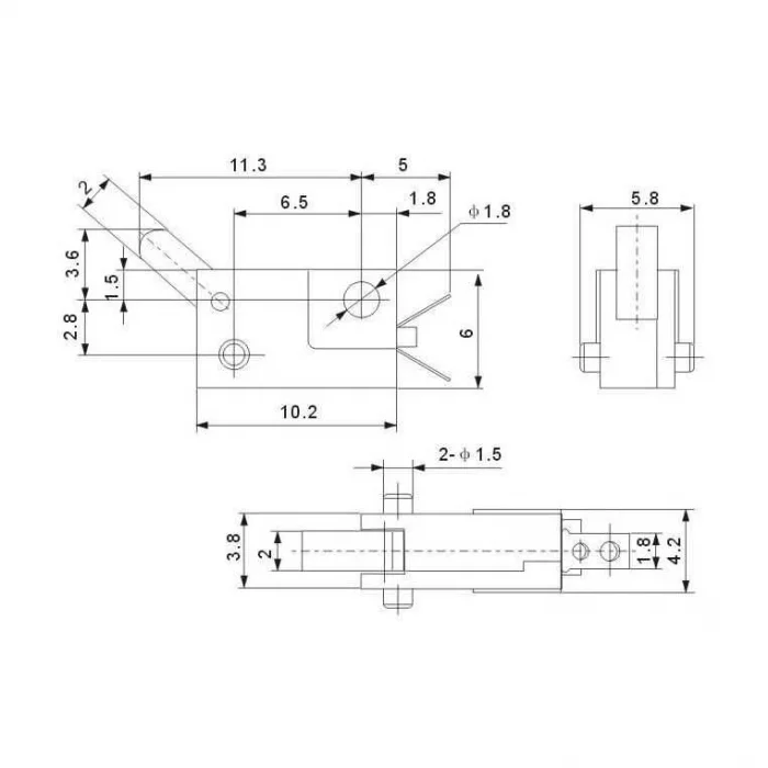 KFC-V-101 Micro Switch 2-Pin