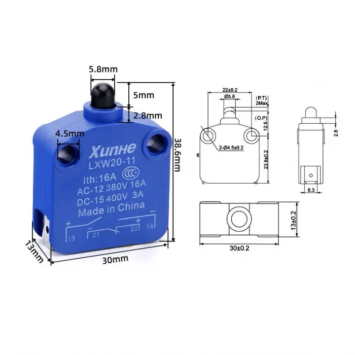LXW20-11 5mm Micro Switch 4-Pin