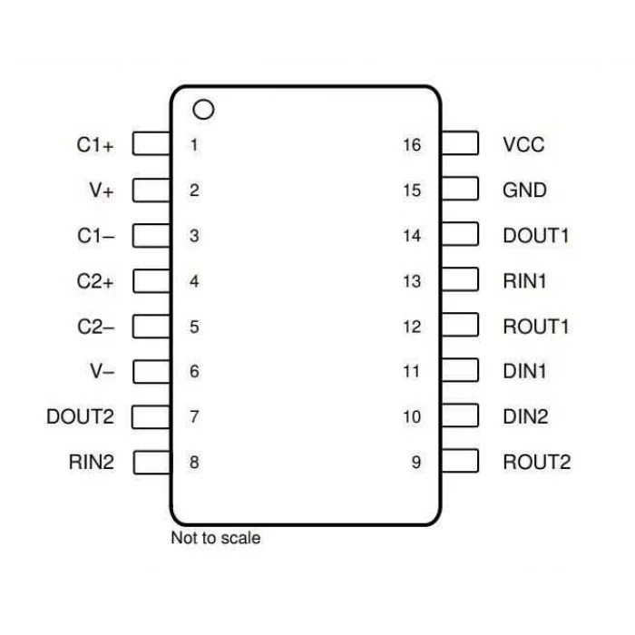 MAX3232IDR SOIC-16 SMD Entegre