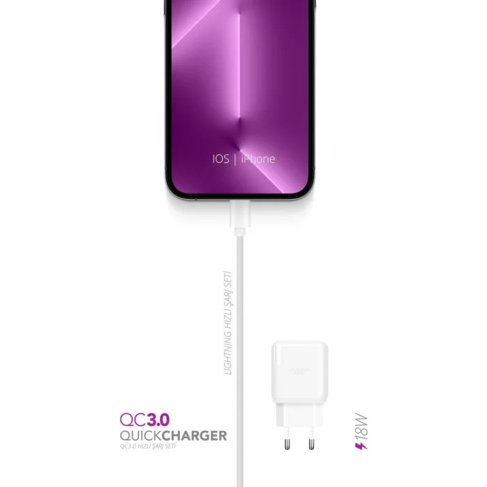 USB Şarj Adaptörü Başlık 18W USB 3.0