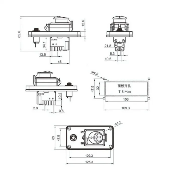 ZCD-02BL 4-Pin Elektromanyetik Switch