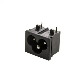 IEC320 C6 Erkek Power Soketi 90 Derece