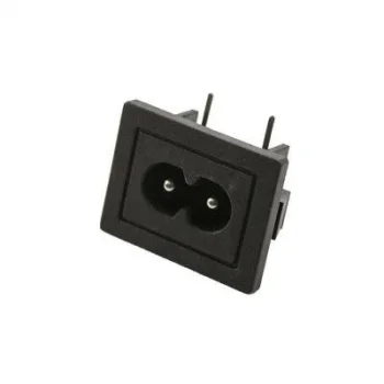 IEC320 C8 Erkek Power Soketi 90 Derece