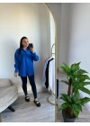 Oversize Poplin Gömlek Saks
