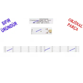 06-55F9-3030-0D20-5X10-W12, HK55D10-ZC59AG-02, 303HK55058, LED BAR, BACKLIGHT, PANEL LEDLERİ, 10LEDLİ, 105,9CM