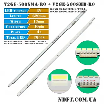 SAMSUNG UE50ES6100W, SAMSUNG UE50ES6140W, LED BAR, 50NNB 3D-7032LED-MCPCB-L V2GE-500SMA-R0, 50NNB 3D-7032LED-MCPCB-R V2GE-500SMB-R0