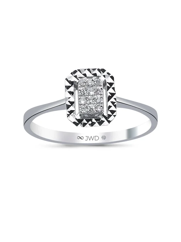 0.06 Ct F SI 2.42 gr 14 K JWD Pırlanta Baget Yüzük