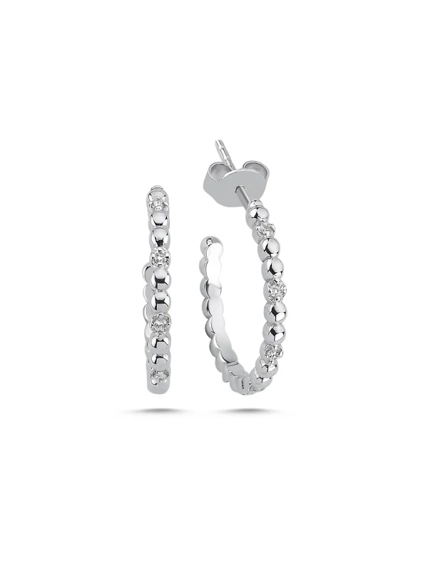 0.09 Ct F Vs-SI 3.13 gr 14 K JWD Pırlanta Halka Küpe