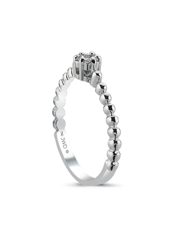 0.10 Ct F SI 1.95 gr 14 K JWD Pırlanta Tasarım Yüzük