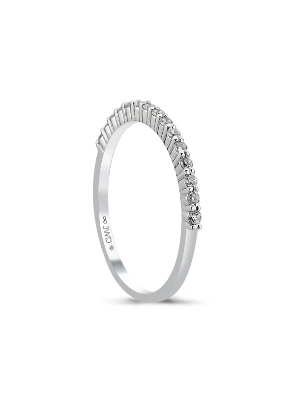 0.17 Ct F SI 1.21 gr 14 K JWD Pırlanta Yarım Tur Yüzük
