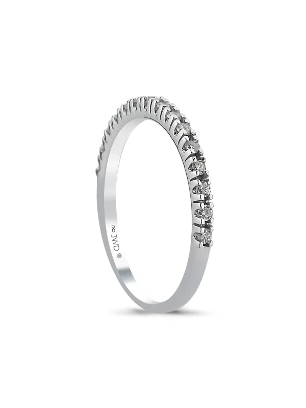 0.22 Ct F SI 1.62 gr 14 K JWD Pırlanta Yarım Tur Yüzük