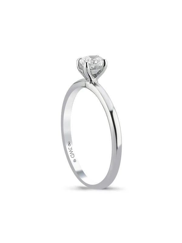 0.25 Ct F SI 1.83 gr 14 K JWD Pırlanta Oval Yüzük