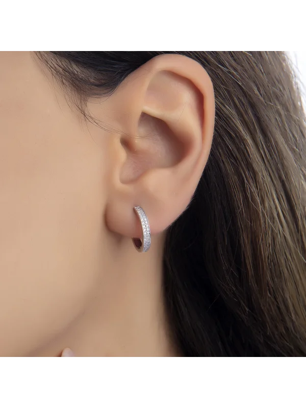 0.25 Ct F Vs-SI 1.73 gr 14 K JWD Pırlanta Halka Küpe