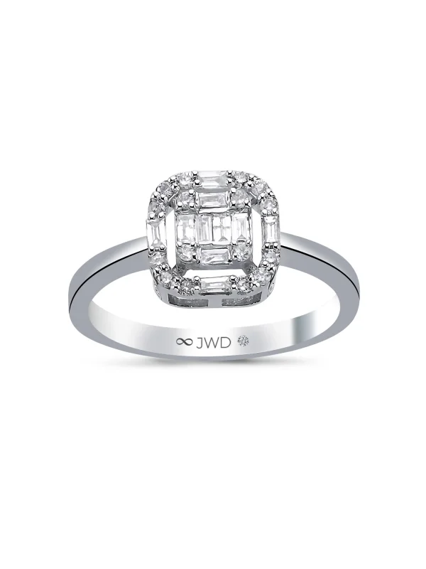 0.28 Ct F SI 2.49 gr 14 K JWD Pırlanta Baget Yüzük