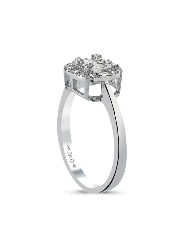 0.28 Ct F SI 2.49 gr 14 K JWD Pırlanta Baget Yüzük