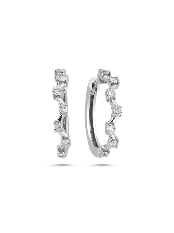 0.31 Ct F Vs-SI 2.33 gr 14 K JWD Pırlanta Halka Küpe