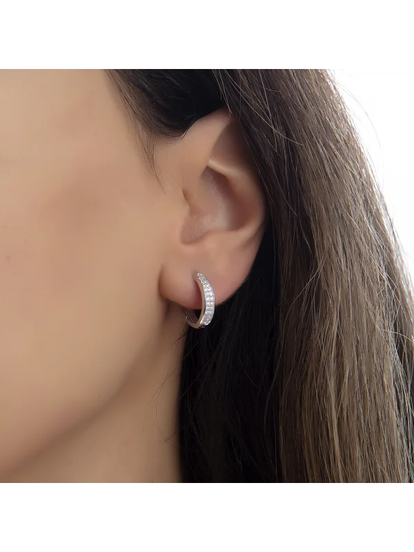 0.32 Ct F Vs-SI 2.64 gr 14 K JWD Pırlanta Halka Küpe