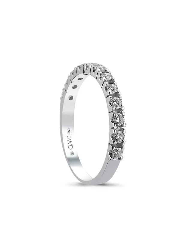 0.36 Ct F SI 1.41 gr 14 K JWD Pırlanta Yarım Tur Yüzük