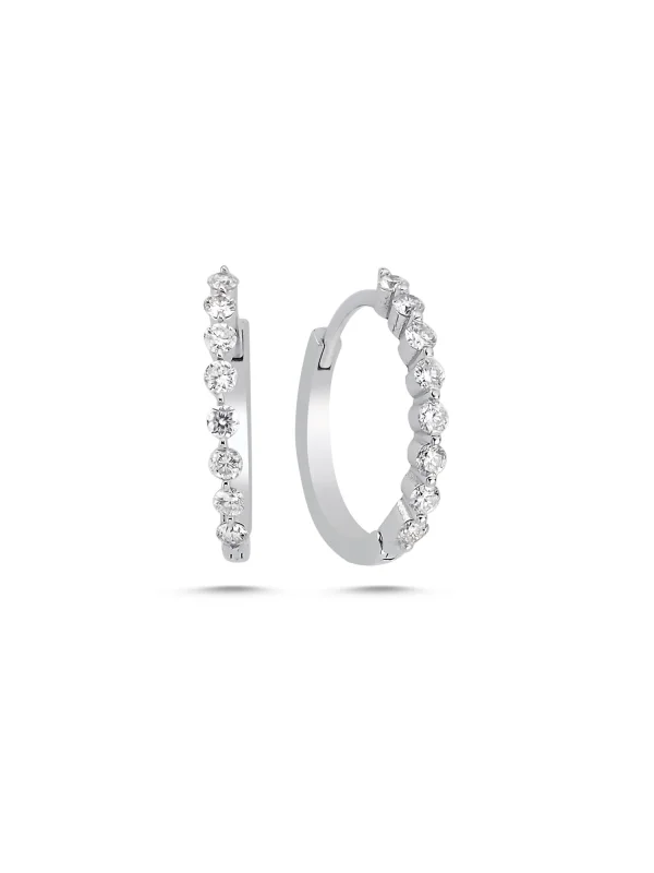 0.38 Ct F Vs-SI 2.08 gr 14 K JWD Pırlanta Halka Küpe