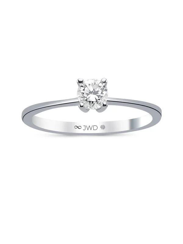 0.38 Ct F SI 2.00 gr 14 K JWD Pırlanta Tek Taş Yüzük