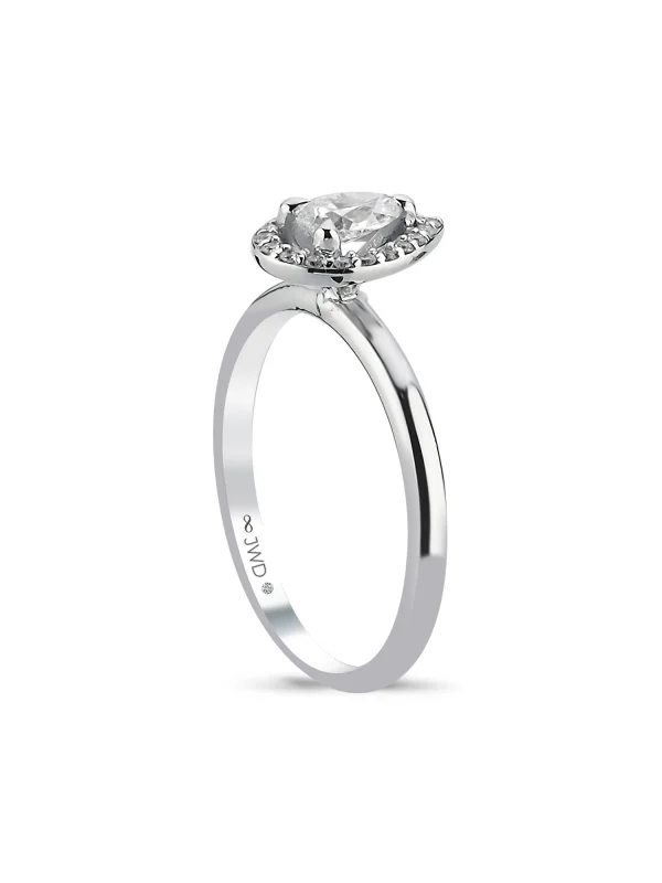 0.40 Ct F SI 2.39 gr 14 K JWD Pırlanta Damla Yüzük