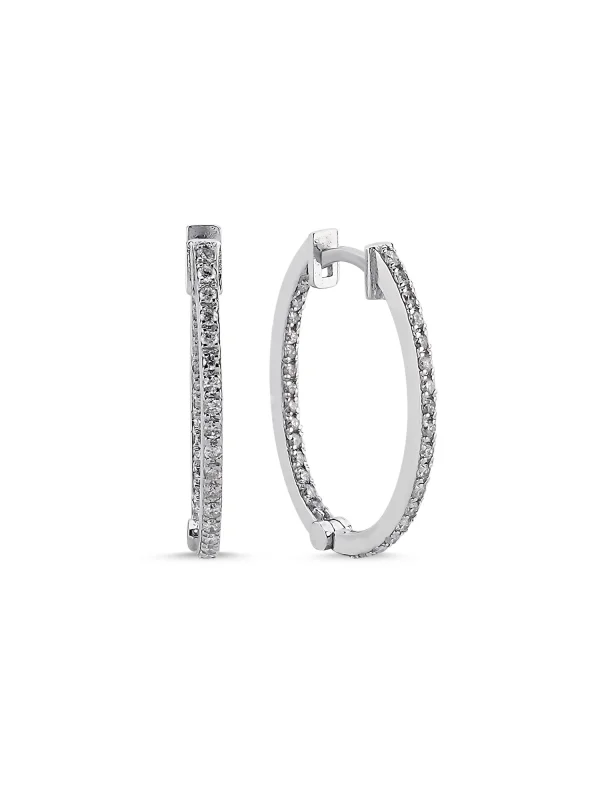 0.42 Ct F Vs-SI 3.01 gr 14 K JWD Pırlanta Halka Küpe