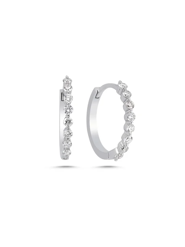 0.43 Ct F Vs-SI 2.00 gr 14 K JWD Pırlanta Halka Küpe