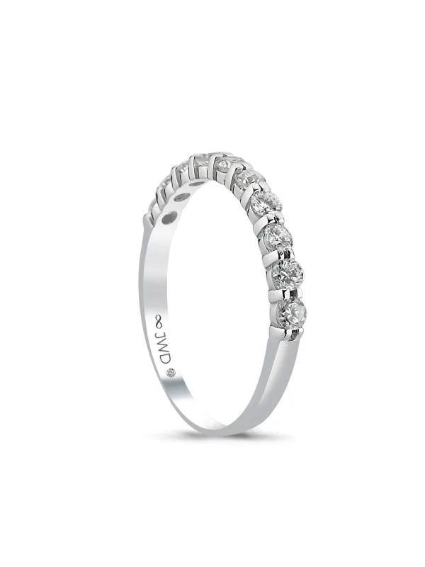 0.45 Ct F SI 1.20 gr 14 K JWD Pırlanta Yarım Tur Yüzük