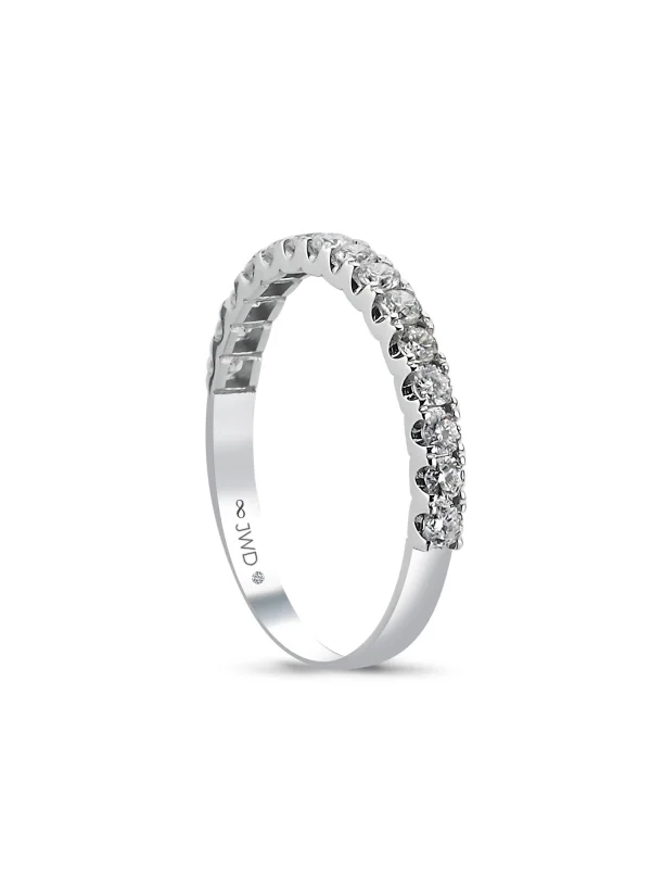 0.46 Ct F SI 1.12 gr 14 K JWD Pırlanta Yarım Tur Yüzük