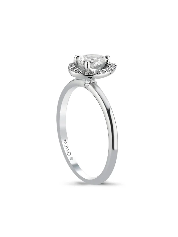 0.50 Ct F SI 2.21 gr 14 K JWD Pırlanta Damla Yüzük