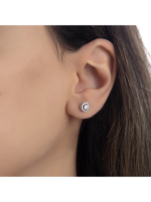 0.51 Ct F SI 1.61 gr 14 K JWD Pırlanta Tasarım Küpe