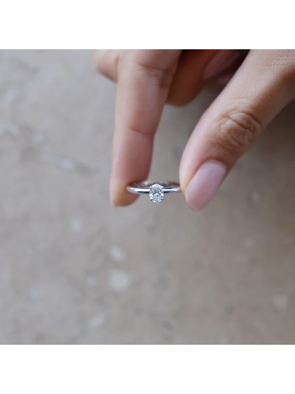 0,51 CT G SI Pırlanta Oval Yüzük