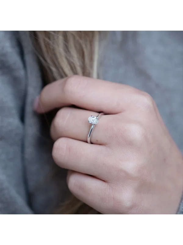 0,51 CT G SI Pırlanta Oval Yüzük