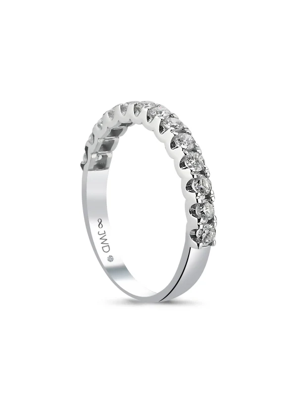 0.52 Ct F SI 1.65 gr 14 K JWD Pırlanta Yarım Tur Yüzük