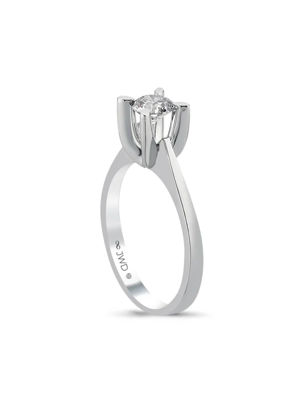 0.52 Ct F SI 3.15 gr 14 K JWD Pırlanta Tek Taş Yüzük