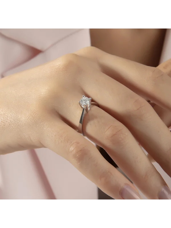 0.52 Ct F SI 3.33 gr 14 K JWD Pırlanta Tek Taş Yüzük