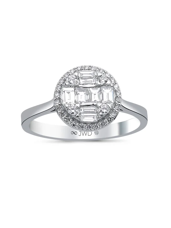 0.56 Ct F SI 2.80 gr 14 K JWD Pırlanta Baget Yüzük