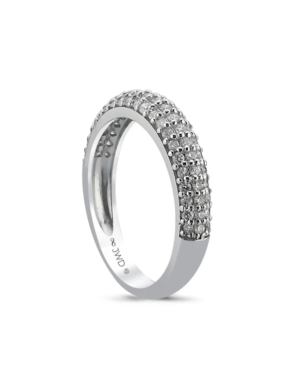 0.56 Ct F Vs-SI 3.00 gr 14 K JWD Pırlanta Yarım Tur Yüzük