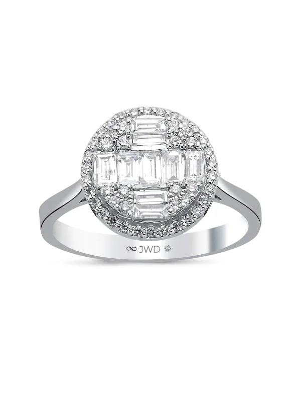 0.65 Ct F SI 3.05 gr 14 K JWD Pırlanta Baget Yüzük