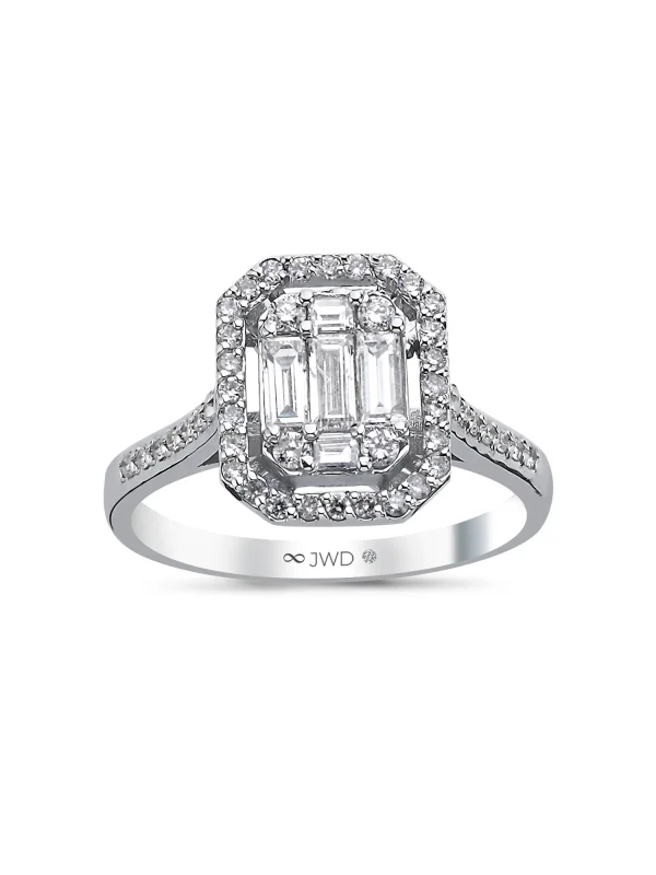 0.67 Ct F SI 3.34 gr 14 K JWD Pırlanta Baget Yüzük