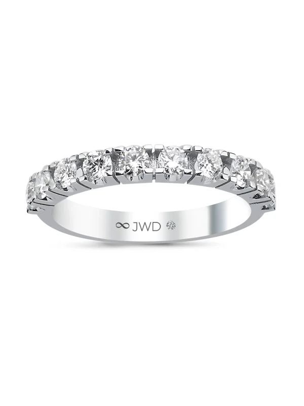 0.77 Ct F SI 2.06 gr 14 K JWD Pırlanta Yarım Tur Yüzük