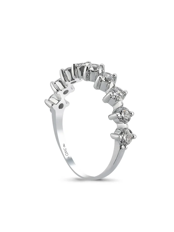 0.79 Ct F SI 2.19 gr 14 K JWD Pırlanta Yarım Tur Yüzük