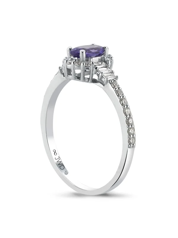 0,81CT JWD PIRLANTA TANZANİT YÜZÜK