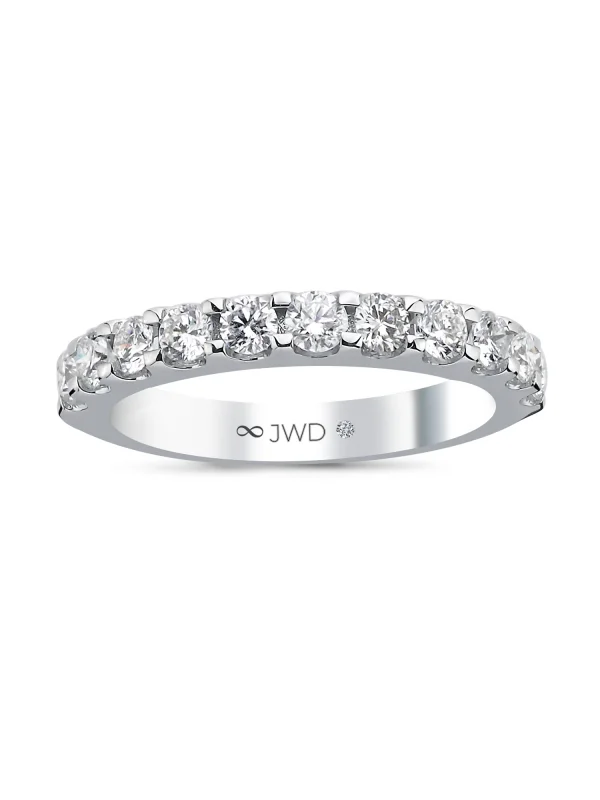 0.84 Ct F SI 2.81 gr 14 K JWD Pırlanta Yarım Tur Yüzük