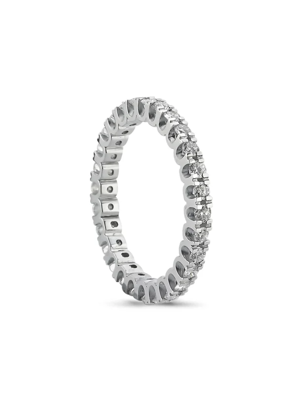 0.87 Ct F SI 2.06 gr 14 K JWD Pırlanta Tam Tur Yüzük