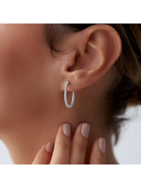 0,87 Ct F SI Pırlanta Küpe